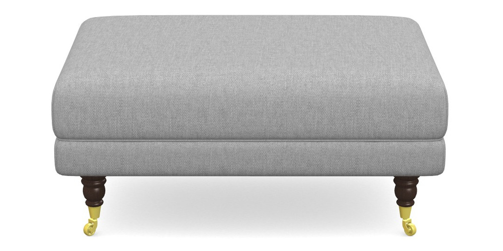 Product photograph of Alwinton Small Footstool In Easy Clean Plain - Silver from Sofas and Stuff Limited