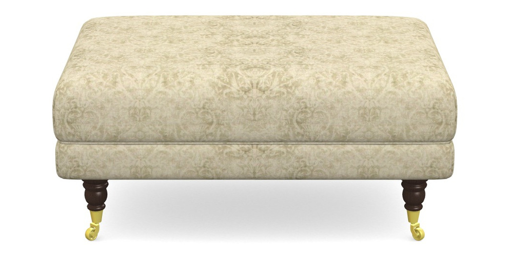 Product photograph of Alwinton Small Footstool In Grace Linen - Olive from Sofas and Stuff Limited