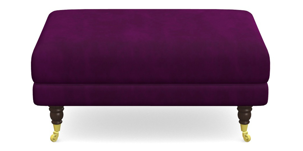 Product photograph of Alwinton Small Footstool In House Clever Velvet - Aubergine from Sofas and Stuff Limited