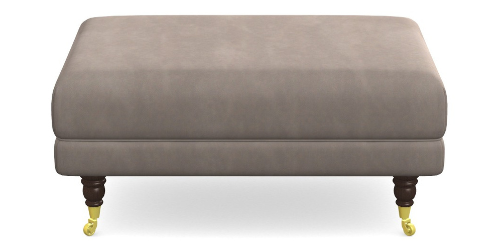 Product photograph of Alwinton Small Footstool In House Clever Velvet - Cocoa from Sofas and Stuff Limited