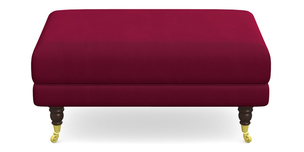 Product photograph of Alwinton Small Footstool In House Clever Velvet - Wine from Sofas and Stuff Limited