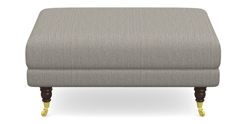 Product photograph of Alwinton Small Footstool In Herringbone - Shadow from Sofas and Stuff Limited