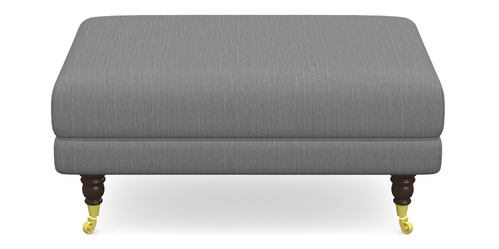 Product photograph of Alwinton Small Footstool In Herringbone - Thunder from Sofas and Stuff Limited