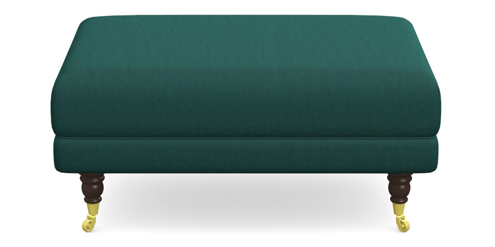 Product photograph of Alwinton Small Footstool In House Velvet - Peacock from Sofas and Stuff Limited