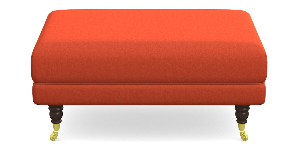 Product photograph of Alwinton Small Footstool In House Velvet - Terracotta from Sofas and Stuff Limited