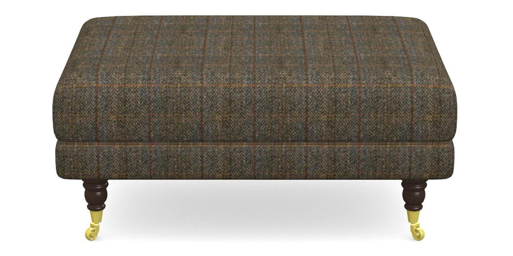 Product photograph of Alwinton Small Footstool In Harris Tweed House - Harris Tweed House Blue from Sofas and Stuff Limited