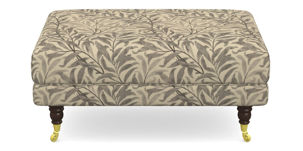 Product photograph of Alwinton Small Footstool In V A Drawn From Nature - Willow Bough Large - Grey from Sofas and Stuff Limited
