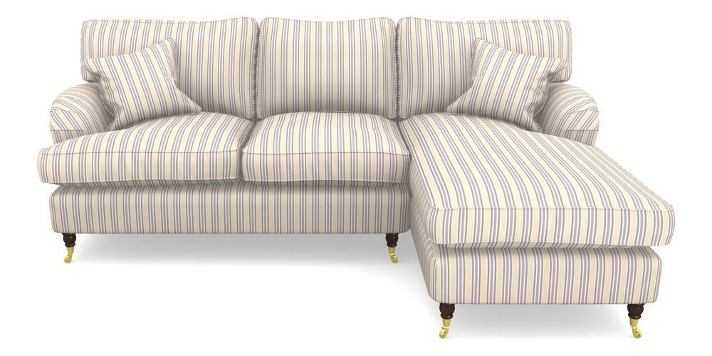 Product photograph of Alwinton Chaise Sofa Rhf In Cloth 22 - Racing Stripes Ayr - Blueberry from Sofas and Stuff Limited