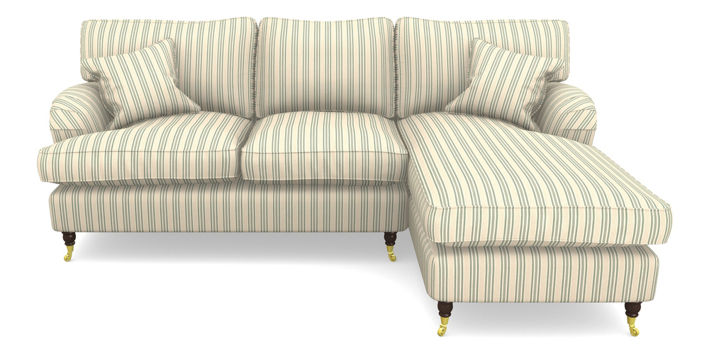 Product photograph of Alwinton Chaise Sofa Rhf In Cloth 22 - Racing Stripes Ayr - Mint from Sofas and Stuff Limited