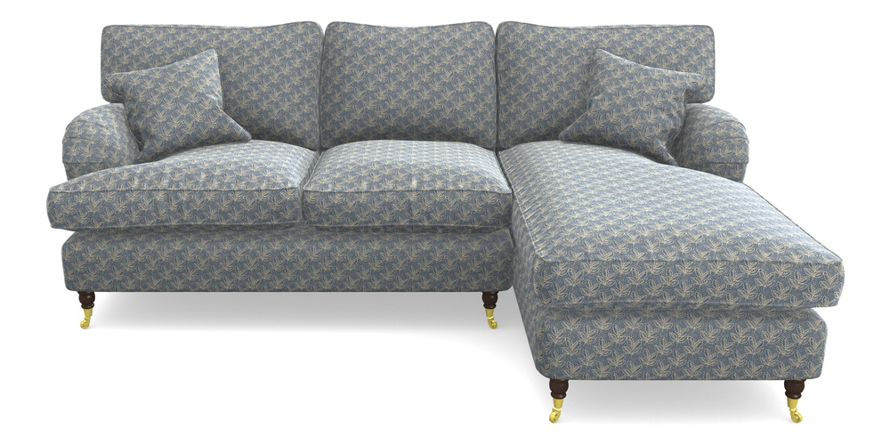 Product photograph of Alwinton Chaise Sofa Rhf In Cloth 21 - Decorative Leaf - Bilberry from Sofas and Stuff Limited