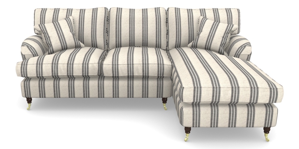 Product photograph of Alwinton Chaise Sofa Rhf In Cloth 18 Stripes - Bengal - Bible Black from Sofas and Stuff Limited