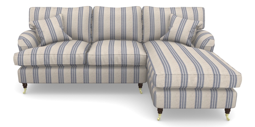 Product photograph of Alwinton Chaise Sofa Rhf In Cloth 18 Stripes - Bengal - Indigo from Sofas and Stuff Limited