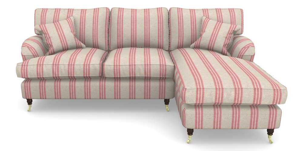 Product photograph of Alwinton Chaise Sofa Rhf In Cloth 18 Stripes - Bengal - Cranberry from Sofas and Stuff Limited