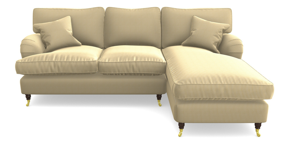 Product photograph of Alwinton Chaise Sofa Rhf In Cloth 21 - Simple Stripe - Canary from Sofas and Stuff Limited