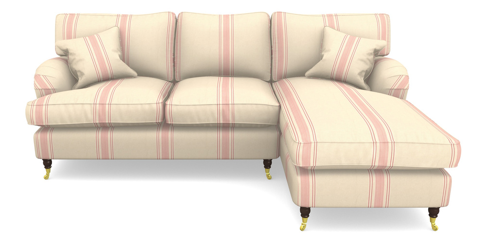 Product photograph of Alwinton Chaise Sofa Rhf In Cloth 22 - Racing Stripes Cheltenham - Cherry from Sofas and Stuff Limited