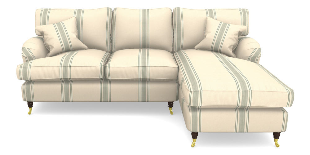 Product photograph of Alwinton Chaise Sofa Rhf In Cloth 22 - Racing Stripes Cheltenham - Mint from Sofas and Stuff Limited