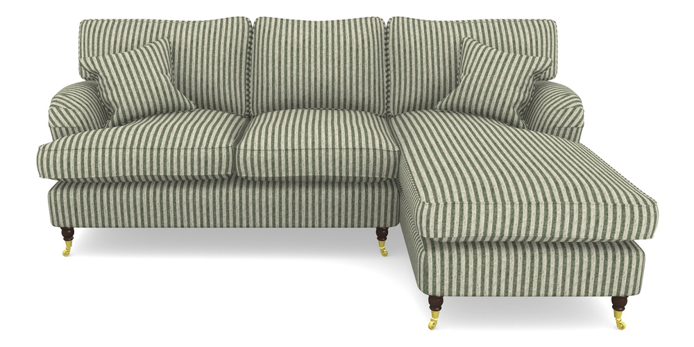 Product photograph of Alwinton Chaise Sofa Rhf In Cloth 22 - Pinstripe - Courgette from Sofas and Stuff Limited