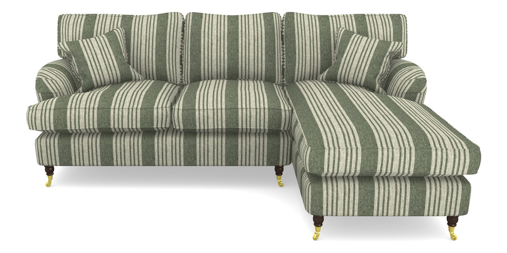 Product photograph of Alwinton Chaise Sofa Rhf In Cloth 22 - Bayadere - Courgette from Sofas and Stuff Limited