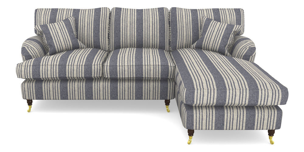 Product photograph of Alwinton Chaise Sofa Rhf In Cloth 22 - Bayadere - Deep Water from Sofas and Stuff Limited