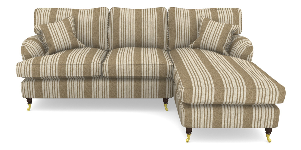 Product photograph of Alwinton Chaise Sofa Rhf In Cloth 22 - Bayadere - Fallen Leaf from Sofas and Stuff Limited