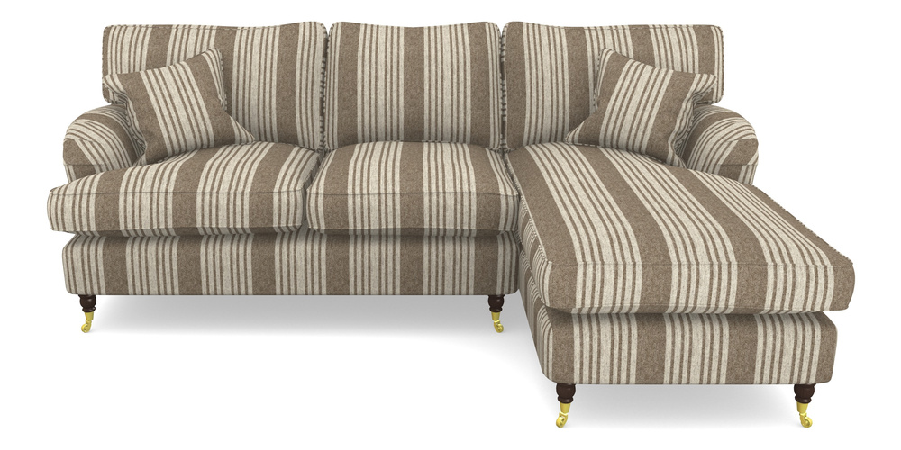 Product photograph of Alwinton Chaise Sofa Rhf In Cloth 22 - Bayadere - Peat from Sofas and Stuff Limited