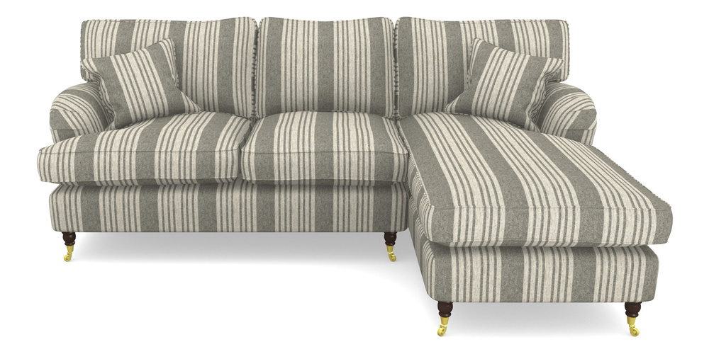 Product photograph of Alwinton Chaise Sofa Rhf In Cloth 22 - Bayadere - Seal from Sofas and Stuff Limited