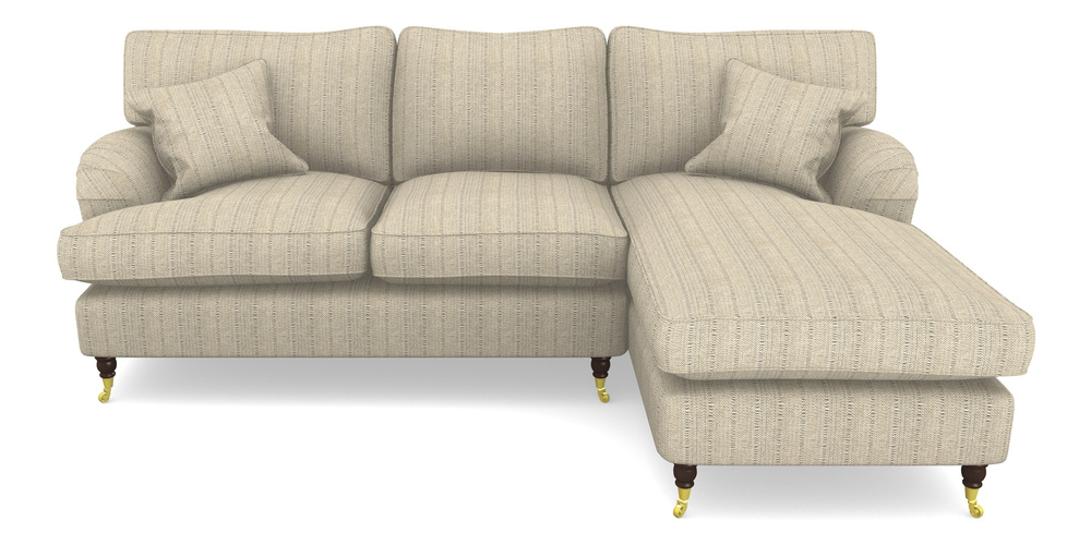 Product photograph of Alwinton Chaise Sofa Rhf In Cloth 20 - Design 1 - Natural Herringbone from Sofas and Stuff Limited