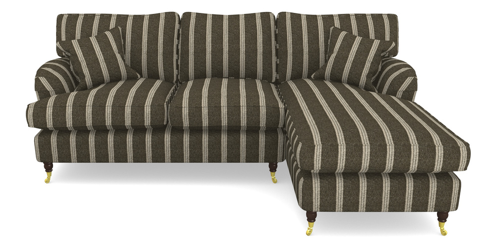 Product photograph of Alwinton Chaise Sofa Rhf In Cloth 20 - Design 2 - Olive Stripe from Sofas and Stuff Limited