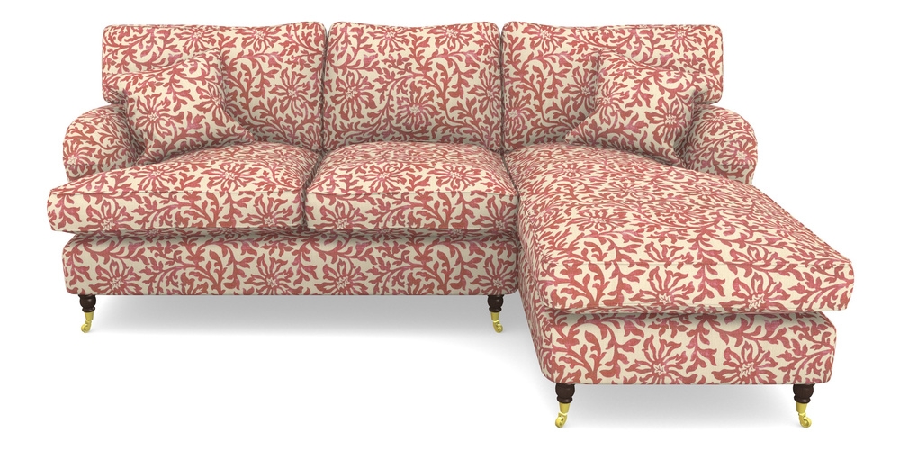 Product photograph of Alwinton Chaise Sofa Rhf In V A Brompton Collection - Floral Scroll - Chilli from Sofas and Stuff Limited