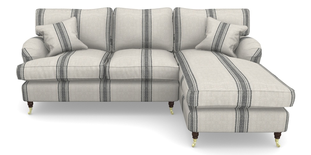 Product photograph of Alwinton Chaise Sofa Rhf In Flemish Stripe - Flemish Black from Sofas and Stuff Limited