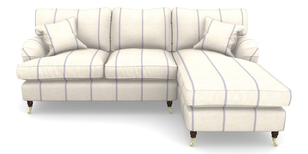 Product photograph of Alwinton Chaise Sofa Rhf In Grain Sack Stripe - Blue from Sofas and Stuff Limited