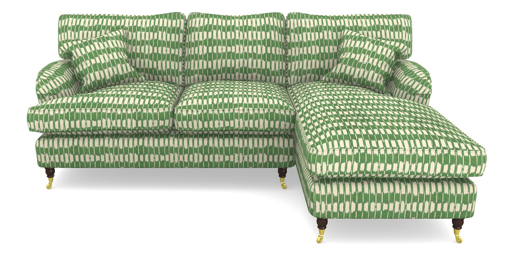 Product photograph of Alwinton Chaise Sofa Rhf In V A Brompton Collection - Ikat - Basil from Sofas and Stuff Limited