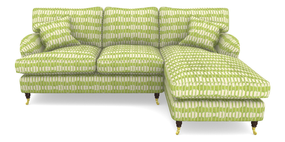 Product photograph of Alwinton Chaise Sofa Rhf In V A Brompton Collection - Ikat - Lime from Sofas and Stuff Limited