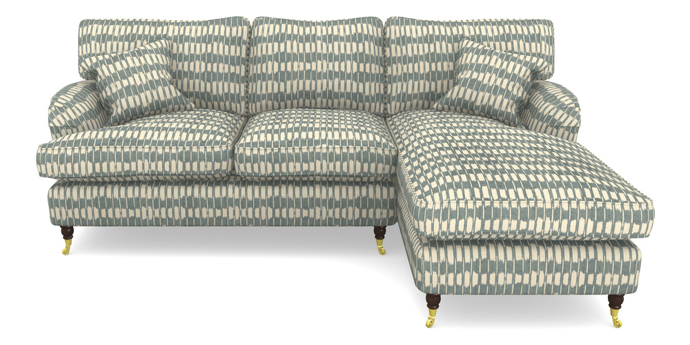 Product photograph of Alwinton Chaise Sofa Rhf In V A Brompton Collection - Ikat - Pebble from Sofas and Stuff Limited