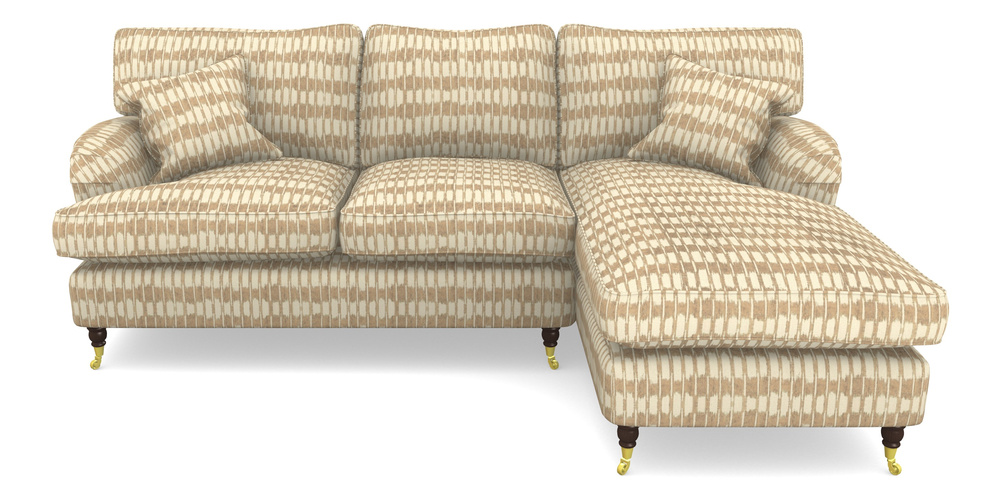 Product photograph of Alwinton Chaise Sofa Rhf In V A Brompton Collection - Ikat - Assam Tea from Sofas and Stuff Limited