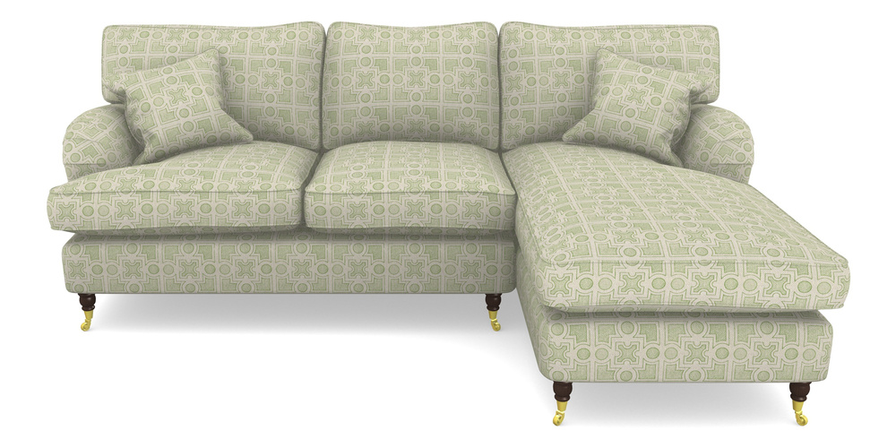 Product photograph of Alwinton Chaise Sofa Rhf In Rhs Collection - Small Knot Garden Cotton Weave - Green from Sofas and Stuff Limited