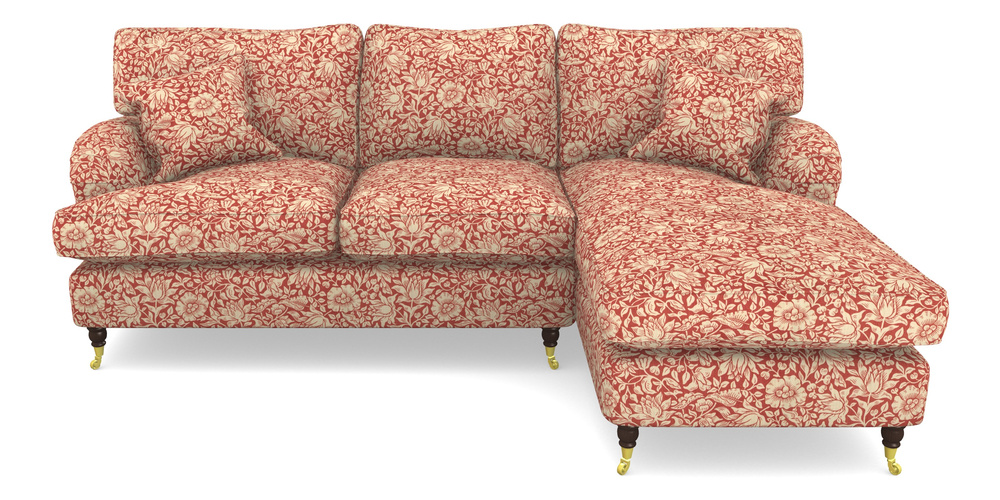 Product photograph of Alwinton Chaise Sofa Rhf In William Morris Collection - Mallow - Madder from Sofas and Stuff Limited