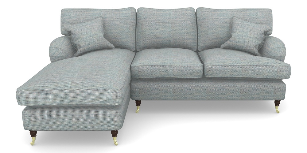 Product photograph of Alwinton Chaise Sofa Lhf In Basket Weave - Blue from Sofas and Stuff Limited