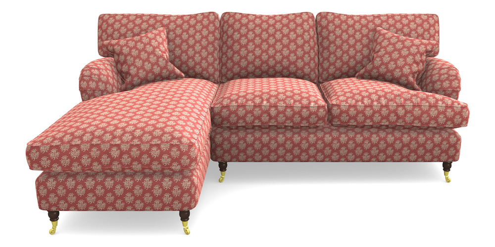 Product photograph of Alwinton Chaise Sofa Lhf In Cloth 21 - Coral 1 - Ginger Snap from Sofas and Stuff Limited