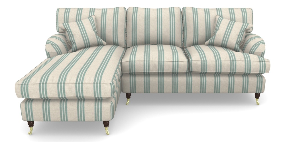 Product photograph of Alwinton Chaise Sofa Lhf In Cloth 18 Stripes - Bengal - Basil from Sofas and Stuff Limited