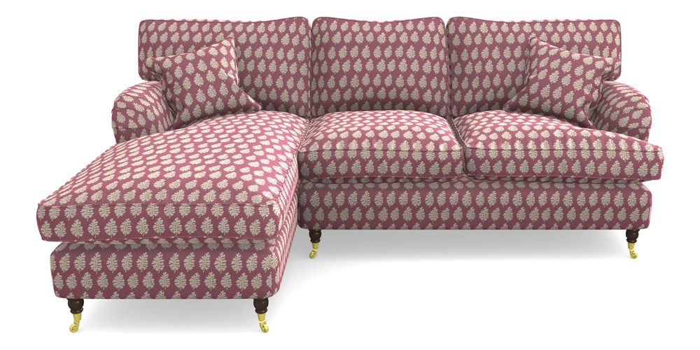 Product photograph of Alwinton Chaise Sofa Lhf In Cloth 21 - Oak Leaf - Cassis from Sofas and Stuff Limited