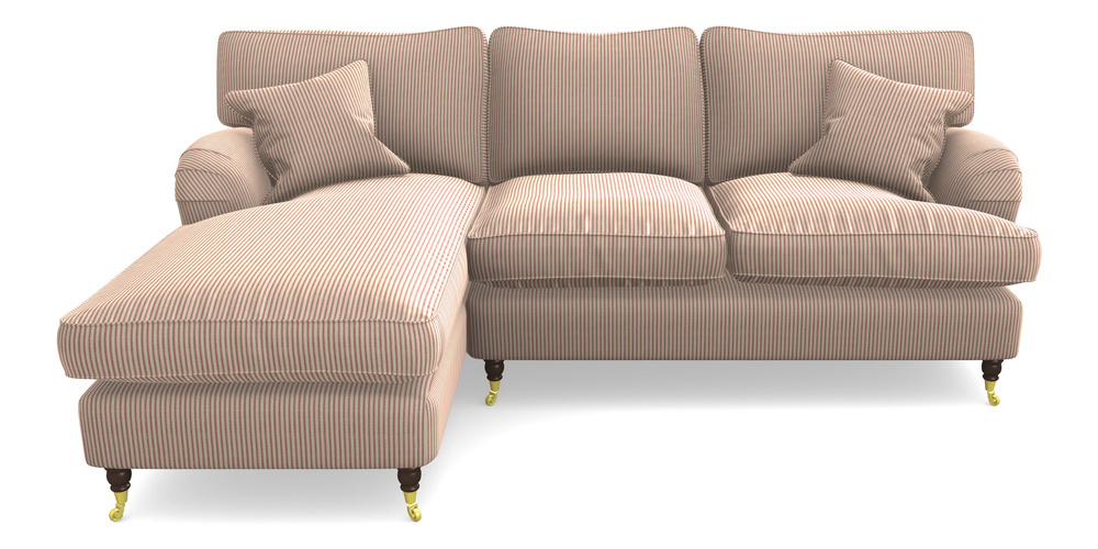 Product photograph of Alwinton Chaise Sofa Lhf In Cloth 21 - Simple Stripe - Cassis from Sofas and Stuff Limited