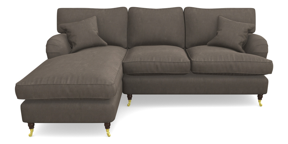 Product photograph of Alwinton Chaise Sofa Lhf In Clever Tough And Eco Velvet - Chrome from Sofas and Stuff Limited