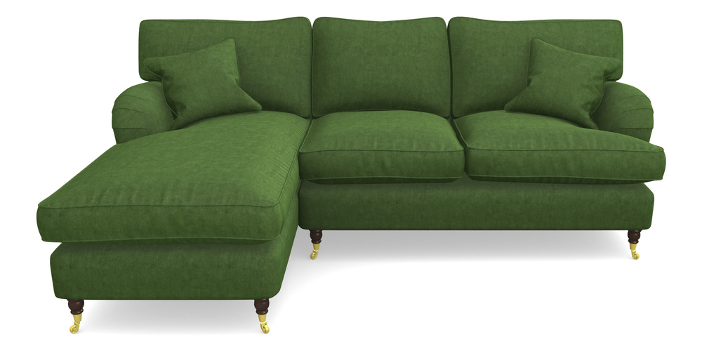 Product photograph of Alwinton Chaise Sofa Lhf In Clever Tough And Eco Velvet - Shamrock from Sofas and Stuff Limited