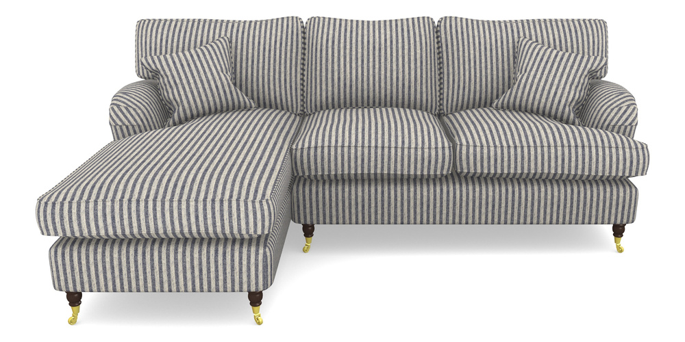 Product photograph of Alwinton Chaise Sofa Lhf In Cloth 22 - Pinstripe - Deep Water from Sofas and Stuff Limited