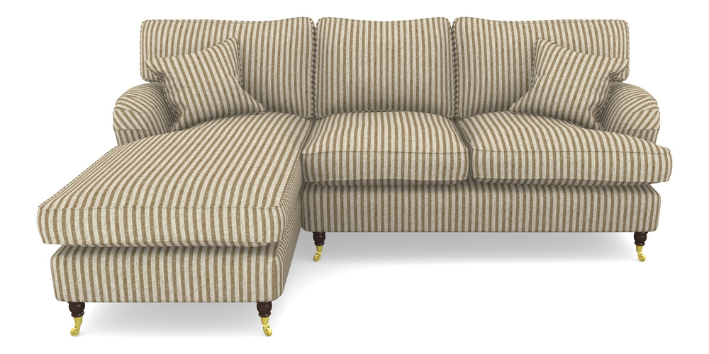 Product photograph of Alwinton Chaise Sofa Lhf In Cloth 22 - Pinstripe - Fallen Leaf from Sofas and Stuff Limited