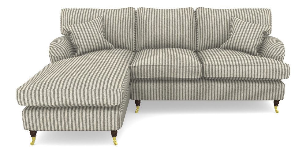 Product photograph of Alwinton Chaise Sofa Lhf In Cloth 22 - Pinstripe - Seal from Sofas and Stuff Limited