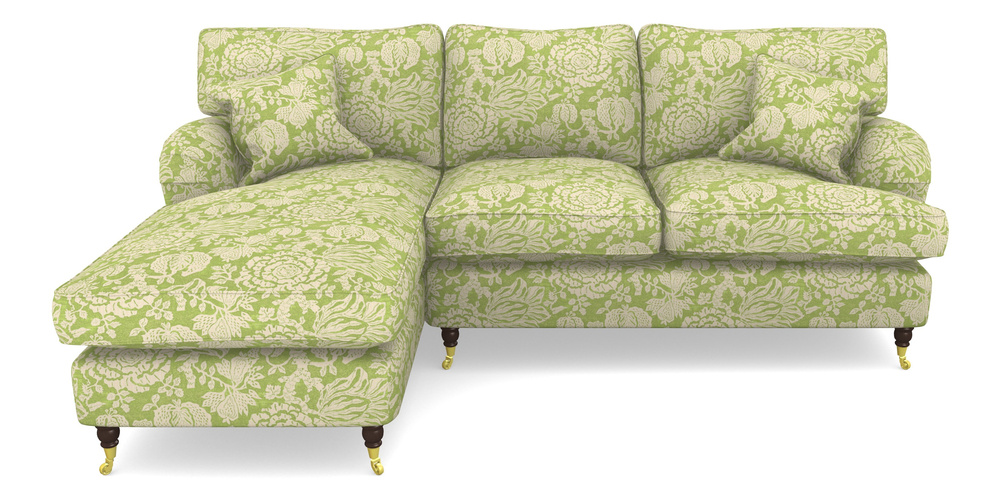 Product photograph of Alwinton Chaise Sofa Lhf In V A Brompton Collection - Flowering Kale - Lime from Sofas and Stuff Limited