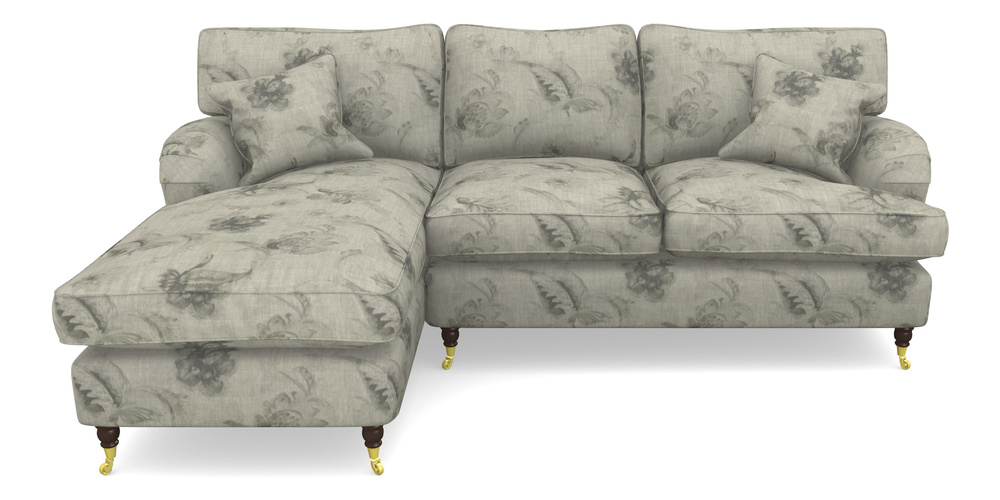 Product photograph of Alwinton Chaise Sofa Lhf In Floral Linen - Lela Mystery Oat Sepia from Sofas and Stuff Limited