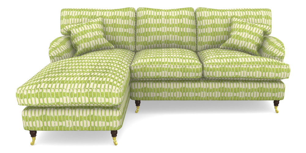 Product photograph of Alwinton Chaise Sofa Lhf In V A Brompton Collection - Ikat - Lime from Sofas and Stuff Limited